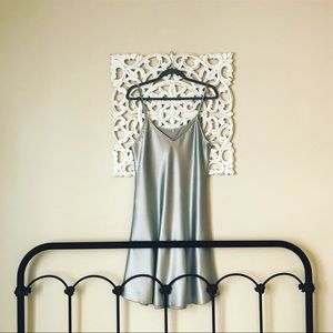 💐 SILKY 💐 Silver Chemise Slip Dress